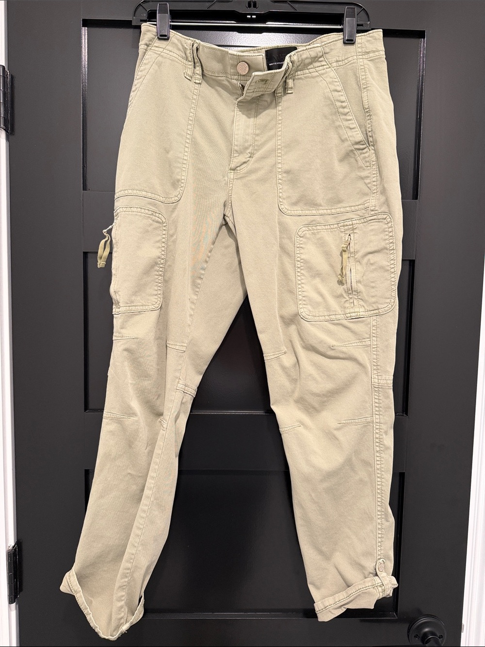 White House Black Market Women's Cargo Capris in Light Tan